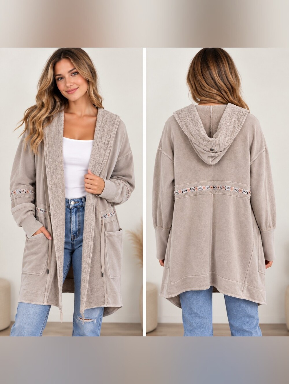 Free People Oversized Long Open Sweater Cardigan